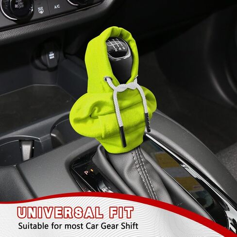Gear Shift Hoodie, Shifter Hoodie, Funny Car Gear Shift Protector Cover, Automotive Interior Cute Gadgets Fashionable Mini Sweater Shifter Stick Knob Cover Universal for Most Vehicles (Green) in Saudi Arabia