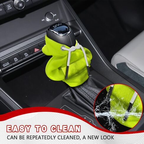 Gear Shift Hoodie, Shifter Hoodie, Funny Car Gear Shift Protector Cover, Automotive Interior Cute Gadgets Fashionable Mini Sweater Shifter Stick Knob Cover Universal for Most Vehicles (Green) in Saudi Arabia