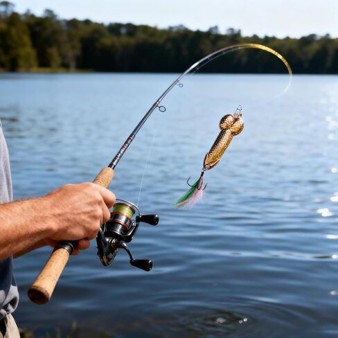 4Pcs Rose Gold Fishing Lures - Metal Luminous Spoon Lures with Sharp Hooks, Funny Gag Gift for Men, Father's Day/White Elephant Gift for Anglers, Suitable for Bass & Trout in Saudi Arabia