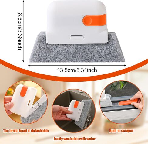 1 PCS Cleaning Brush Universal Window Track, Dust and Dirt Remover for Window Tracks, Rails and Corners,White in Saudi Arabia