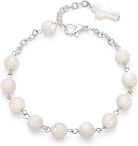 Rosary Bracelet for women and Men Blessed During Pope's Angelus, Catholic rosary bracelet in Black Murano Glass Beads - Perfect Catholic gifts in Kuwait