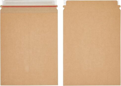 Juvale 25-Pack Brown Rigid Mailers That Stay Flat 13x18, Bulk Kraft Paper Sturdy Cardboard Envelopes, 450 GSM for Shipping Photos, Packing Documents, Gift Cards, CDs, Art Prints in Saudi Arabia