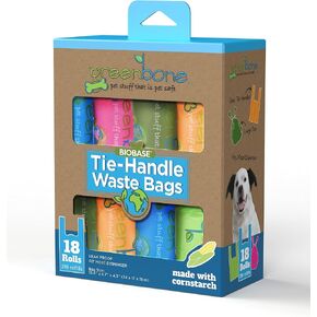 Bio Base Tie Handle Bags 12 rolls - 144 refills Leak Proof in Kuwait