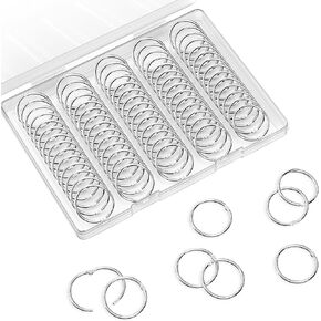 Optomni 40 حزمة من حلقات الموثق المعدنية مقاس 2 بوصة - حلقات ربط متينة وشديدة التحمل لبطاقات الفهرس، والبطاقات التعليمية، وورق الأوراق السائبة، والكتب - مثالية للتنظيم والمشروعات اليدوية (2 بوصة) in Kuwait