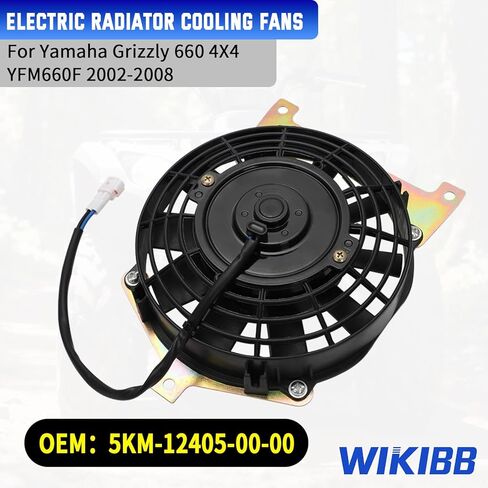 Electric Radiator Cooling Fans Motor for Yamaha Grizzly 660 4X4 YFM660F 2002-2008, Radiator Fan Motor Replaces for 5KM-12405-00-00 in Kuwait