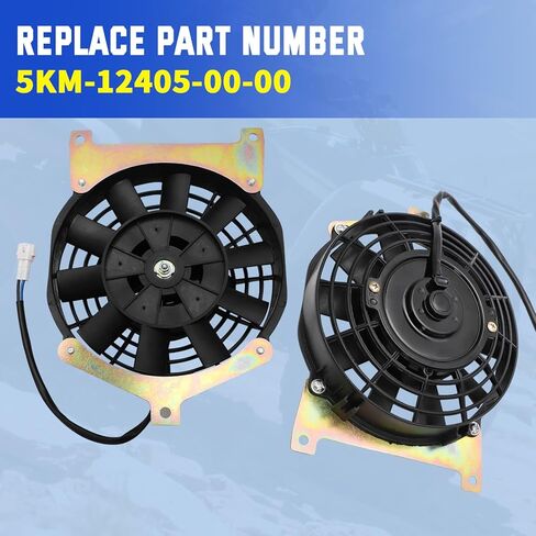 Electric Radiator Cooling Fans Motor for Yamaha Grizzly 660 4X4 YFM660F 2002-2008, Radiator Fan Motor Replaces for 5KM-12405-00-00 in Kuwait