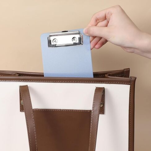 2 Pcs Mini Clipboard, 4" X 6" Small Clipboards, Mini Clip Board Plastic Clipboard for Notepads Offices Restaurants Memo Size Receipt Pocket Lists (Rose Red+Blue) in Saudi Arabia