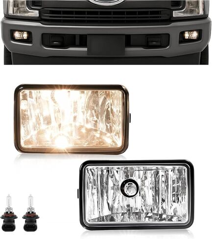 HECASA Pair Fog Lights Compatible with 2017-2020 Ford F250 F350 F450 F550 Super Duty Pickup Truck Front Bumper Fog Driving Lamp Clear Lens Driver & Passenger Side in Saudi Arabia