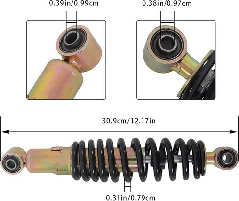 Zeech دراجة نارية الخلفية صدمة 10.5in العين إلى العين امتصاص الصدمات استبدال لياماها TTR110 BW80 PW80 PY80 TTR90 in Kuwait