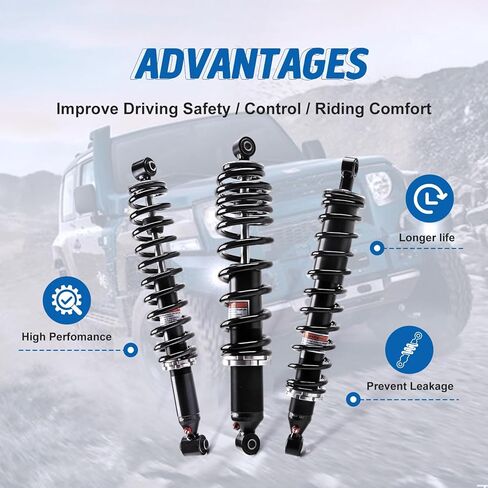 KLV Front Left Right Shock Absorber Compatible with 2008 2009 2010 2011 2012 Kawasaki Teryx 750 4x4 KRF750 BF 45014-0232 ATV Twin Tube Shocks 2pcs in Saudi Arabia