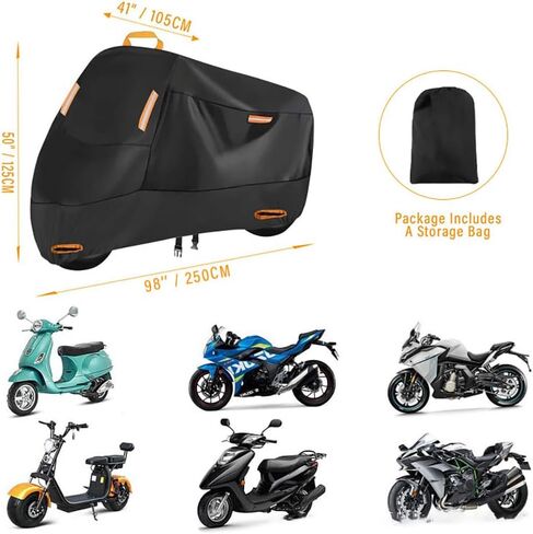 غطاء دراجة نارية لهوندا Goldwing 1800 GL1800 Gold Wing GL 1800 غطاء حماية للدراجة النارية في الهواء الطلق غطاء حماية من الشمس المطر للدراجات النارية ملحقات خارجية in Kuwait