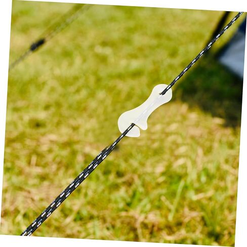 20pcs Glow Dark Guyline Rope Tensioners Anti-Slip Plastic Cord Adjusters for Outdoor Camping Tent Wind Stability Quick Night Visibility Lightweight Camping Accessories in Saudi Arabia