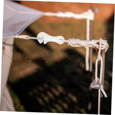 20pcs Glow Dark Guyline Rope Tensioners Anti-Slip Plastic Cord Adjusters for Outdoor Camping Tent Wind Stability Quick Night Visibility Lightweight Camping Accessories in Saudi Arabia