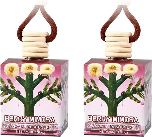 موزع معطر هواء للسيارة، معطرات السيارة تدوم طويلاً، معطر هواء معلق لروائح السيارة، موزع الزيوت العطرية، زيت عطر كريم الفانيليا، 8 مل * قطعتين in Kuwait