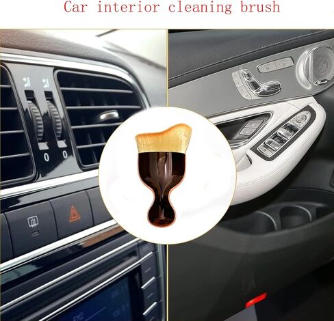 6Pcs Car Interior Cleaning Soft Brushes, Car Interior Beauty Brush,Car Interior Dusting Brush,Suitable for Cleaning Car Interior or Exterior,Air Conditioning Vents, Leather in Kuwait