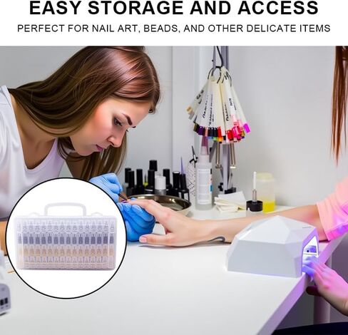 Bead Organizer, 64 Girds, Diamond Art Portable Bead Storage Containers, Diamond Painting Accessories Small Parts Organizer for DIY Craft Making Bracelet Nail in Saudi Arabia