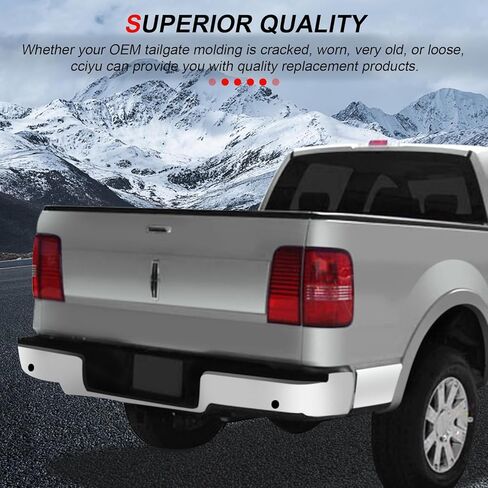 CCIYU cciyu Tailgate Cap Molding FO1904106 Fit for 2005-2008 for Ford for F150 Stylesside, 2006-2008 for Lincoln Mark LT Top Rear Tailgate Moulding Trim in Saudi Arabia
