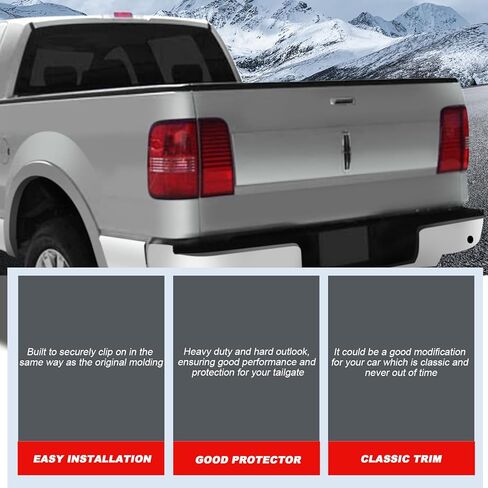 CCIYU cciyu Tailgate Cap Molding FO1904106 Fit for 2005-2008 for Ford for F150 Stylesside, 2006-2008 for Lincoln Mark LT Top Rear Tailgate Moulding Trim in Saudi Arabia