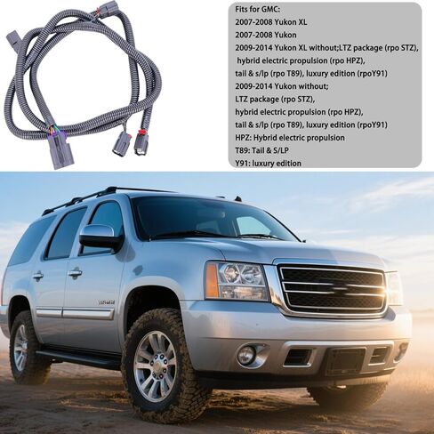 2M Upgraded Rear Back Up Sensor Wire Harness Fits for Chevy Suburban Tahoe Cadillac Escalade GMC Yukon 2007-2014 Replaces 22899761 in Kuwait