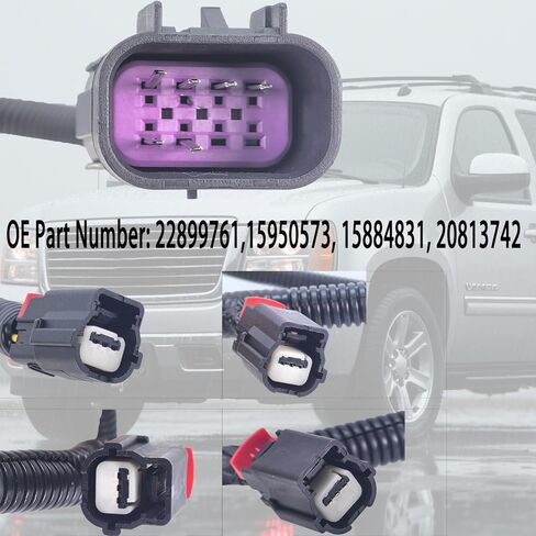 2M Upgraded Rear Back Up Sensor Wire Harness Fits for Chevy Suburban Tahoe Cadillac Escalade GMC Yukon 2007-2014 Replaces 22899761 in Kuwait