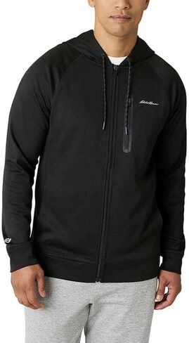 Eddie Bauer Men’s Performance Full Zip Hoodie | Mens Full Zip Performance Hoodie - Black X-Large in Saudi Arabia