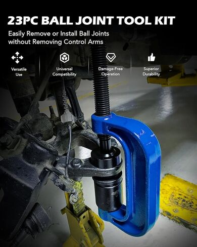 Orion Motor Tech Master Ball Joint Press Kit, 23pc Ball Joint Press & U Joint Removal Kit with Sockets and Universal Adapters, Heavy Duty Ball Joint Tool Set in Saudi Arabia