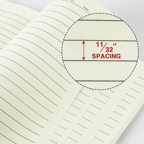 Mifuner A5 دفتر يوميات ورقي مسطر، 5.8x8.3 بوصة دفاتر ملاحظات ورقية مسطرة واسعة للعمل، 60 ورقة (120 صفحة) دفاتر ملاحظات مبطنة، نمط متنوع من تصميمات الأغطية الناعمة المفكرة المسطرة. محارة in Kuwait