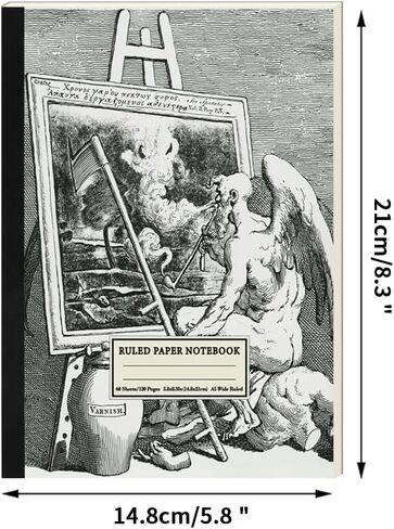 Mifuner A5 دفتر يوميات ورقي مسطر، 5.8x8.3 بوصة دفاتر ملاحظات ورقية مسطرة واسعة للعمل، 60 ورقة (120 صفحة) دفاتر ملاحظات مبطنة، نمط متنوع من تصميمات الأغطية الناعمة المفكرة المسطرة. محارة in Kuwait