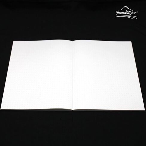 SAKAE テ ク ニ カ ル ペ ー パ ، Tomoe River FP 68 GSM Notebook، 5.85 بوصة × 8.27 بوصة (A5)، 160 صفحة (80 ورقة)، 5 مم منقط، أبيض (SR-A5NB-LD68) in Kuwait