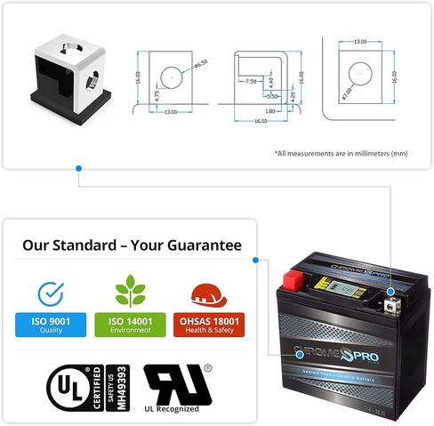 بطارية كروم YTX14-BS ATV - قابلة للشحن، مختومة من المصنع، بديلة لهوندا TRX 500 420 450 350 300 روبيكون فورمان رانشر in Saudi Arabia