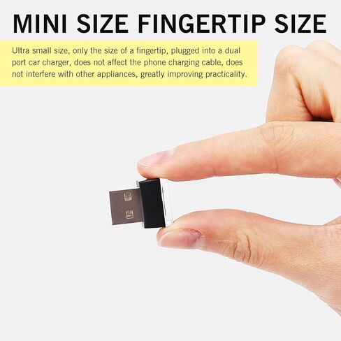 4 قطع مصباح LED USB صغير، مصباح ديكور USB إضافي، مصباح محمول لجو السيارة، مصابيح داخلية للسيارة، إضاءة محيطة لتزيين السيارة، عالمية لمعظم ملحقات السيارات (أصفر) in Saudi Arabia