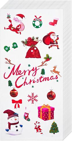 KIMIONE Christmas Treat Bags, 100PCS Xmas Cellophane Treat Bags with 110pcs Ties, Xmas Clear Candy Cookie Goodie Cello Gift Bags for Winter Xmas Theme Party Favors in Saudi Arabia