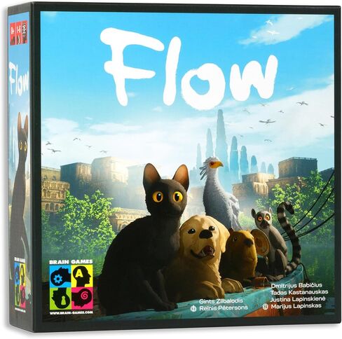 Flow: The Official Cooperative Board Game | Strategy Game for 1–4 Players Ages 8+ | Based on The Award-Winning Animated Film | Family & Solo Play | Survive The Flood, Rescue Allies in Saudi Arabia
