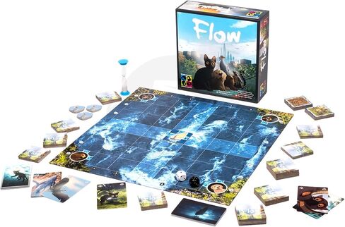 Flow: The Official Cooperative Board Game | Strategy Game for 1–4 Players Ages 8+ | Based on The Award-Winning Animated Film | Family & Solo Play | Survive The Flood, Rescue Allies in Saudi Arabia