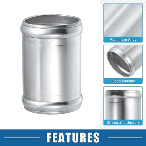 Car Adapter Joiner Pipe Universal 51mm 2.01" OD 76mm 2.99" Length Connector Tubing Adapter Aluminum Alloy Silver Tone in Saudi Arabia