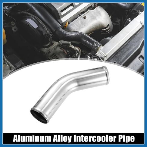 OD 70mm 2.75" Length 12" 300mm Aluminum Alloy Tube Intercooler Pipe 45 Degree Air Intake Tube Silver Tone for Car Item Replacement in Saudi Arabia