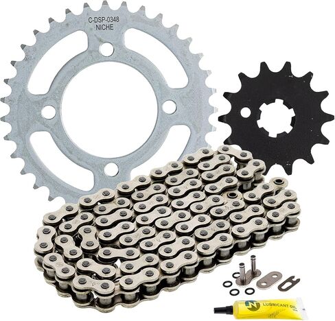 NICHE Drive Sprocket Chain Combo for Yamaha TTR110E Front 14 Rear 35 Tooth 420 X-Ring 90 Links in Kuwait