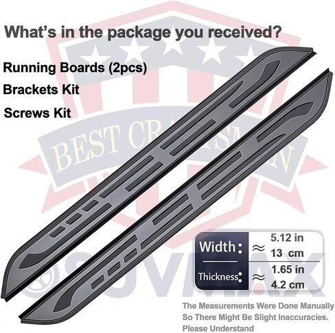 2Pcs Black Running Boards Side Steps Nerf Bars - Exact Fit for Acura ADX 2025 Heavy Duty Pedal for SUV in Saudi Arabia