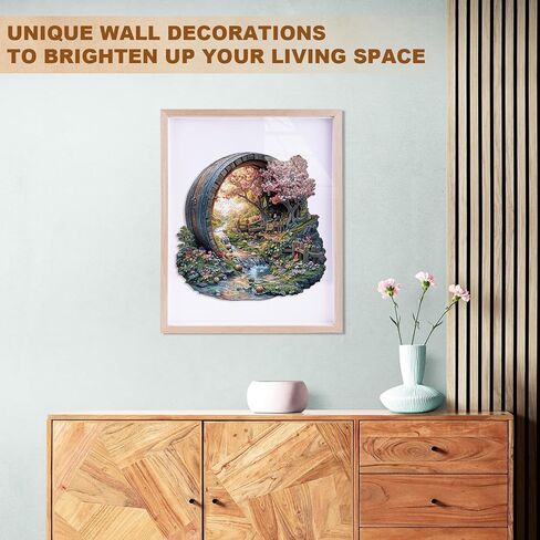 Wooden Puzzles for Adults, Spring Flower Wooden Jigsaw Puzzle for Adults, 200 Piece Unique Animal Shape Wood Puzzles Adult, Birthday Party Gifts for Friends & Family Game Home Decor (M-11.4 * 11.2in) in Saudi Arabia