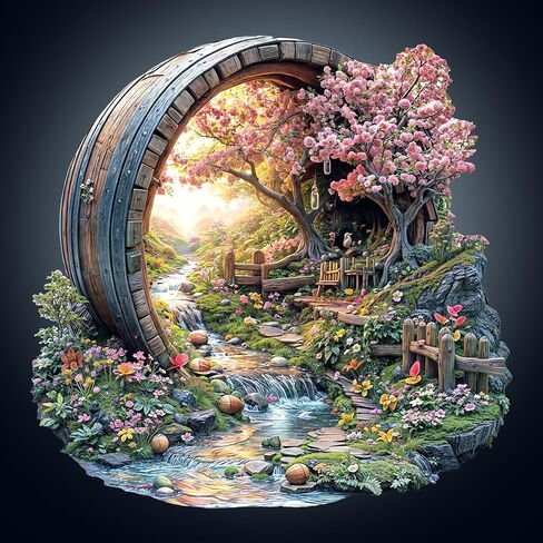 Wooden Puzzles for Adults, Spring Flower Wooden Jigsaw Puzzle for Adults, 200 Piece Unique Animal Shape Wood Puzzles Adult, Birthday Party Gifts for Friends & Family Game Home Decor (M-11.4 * 11.2in) in Saudi Arabia