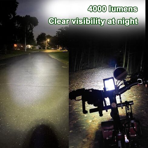 Ebike Headlight 3 Pin - PSLER 36V-72V Bike Light Bar, Electric Bike Front Light with Horn in Saudi Arabia