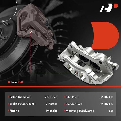 A-Premium Brake Caliper Assembly with Bracket Compatible with Ford Vehicles - F-150 F150 2021 2022 2023 2024 2025 - Front Left Driver Side in Saudi Arabia