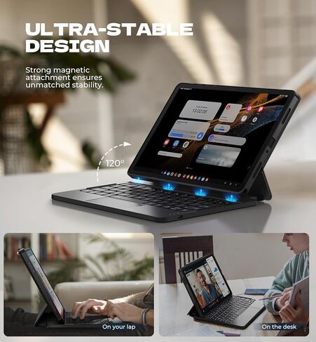 حافظة لوحة المفاتيح Dexnor لجهاز Samsung Galaxy Tab S6 Lite 10.4 بوصة مع لوحة مفاتيح مغناطيسية عائمة حامل ناتئ متعدد اللمس لوحة تتبع لاسلكية بإضاءة خلفية S حامل قلم لـ Tab S6 Lite 2024/2022/2020 in Kuwait