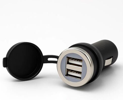 شاحن USB للدراجات النارية Cliff Top مقاوم للماء بمنفذ USB مزدوج PD USB-C وQC 3.0 36 وات، مع مفتاح طاقة مغناطيسي لمقود 7/8 بوصة و1 بوصة - يمنع استنزاف البطارية in Saudi Arabia
