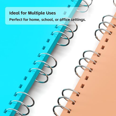 Optomni 40 حزمة من حلقات الموثق المعدنية مقاس 2 بوصة - حلقات ربط متينة وشديدة التحمل لبطاقات الفهرس، والبطاقات التعليمية، وورق الأوراق السائبة، والكتب - مثالية للتنظيم والمشروعات اليدوية (2 بوصة) in Kuwait