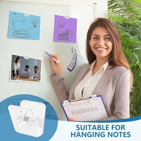 100 قطعة من المشابك ذاتية اللصق للملصقات والصور والبطاقات البريدية، مشابك لاصقة شفافة لديكورات المكتب والمنزل والمدرسة in Kuwait