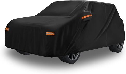 ACROPIX 210D-PU Black Car Cover Waterproof All Weather Full Exterior Cover Rain Hail Sun Protector Car Cover Fit for Mini Cooper 4DR - Pack of 1 in Saudi Arabia