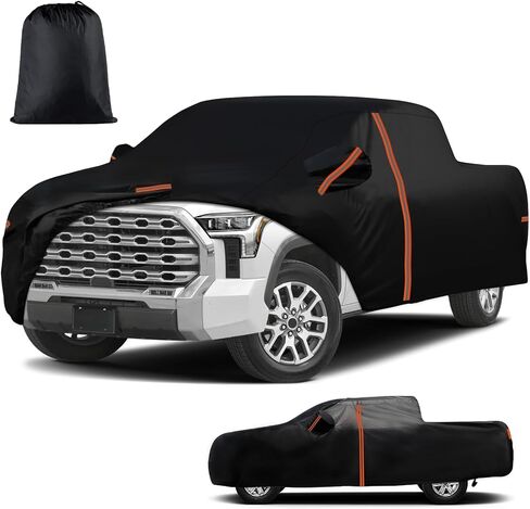 Waterproof Truck Cover for 2022-2025 Toyota Tundra CrewMax Cab 5.5"&6.5" Bed – All-Weather Outdoor Pickup Cover with Zipper Door & Windproof Straps, Sun UV Protect in Saudi Arabia