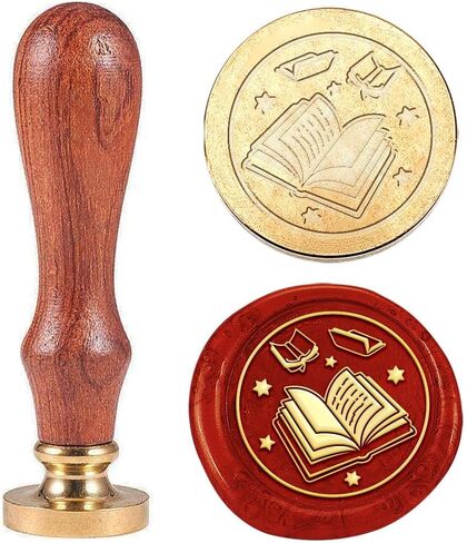 1pc Vintage Sealing Wax Stamps Books Wax Seal Stamp Gift for Christmas 25mm Removable Brass Stamp Head with Wooden Handle for Envelopes Invitations Wedding Embellishment Bottle Decoration in Saudi Arabia