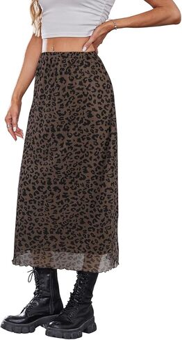 SOFIA'S CHOICE Midi Skirts for Women Elastic High Waisted A Line Flowy Floral Skirt in Saudi Arabia